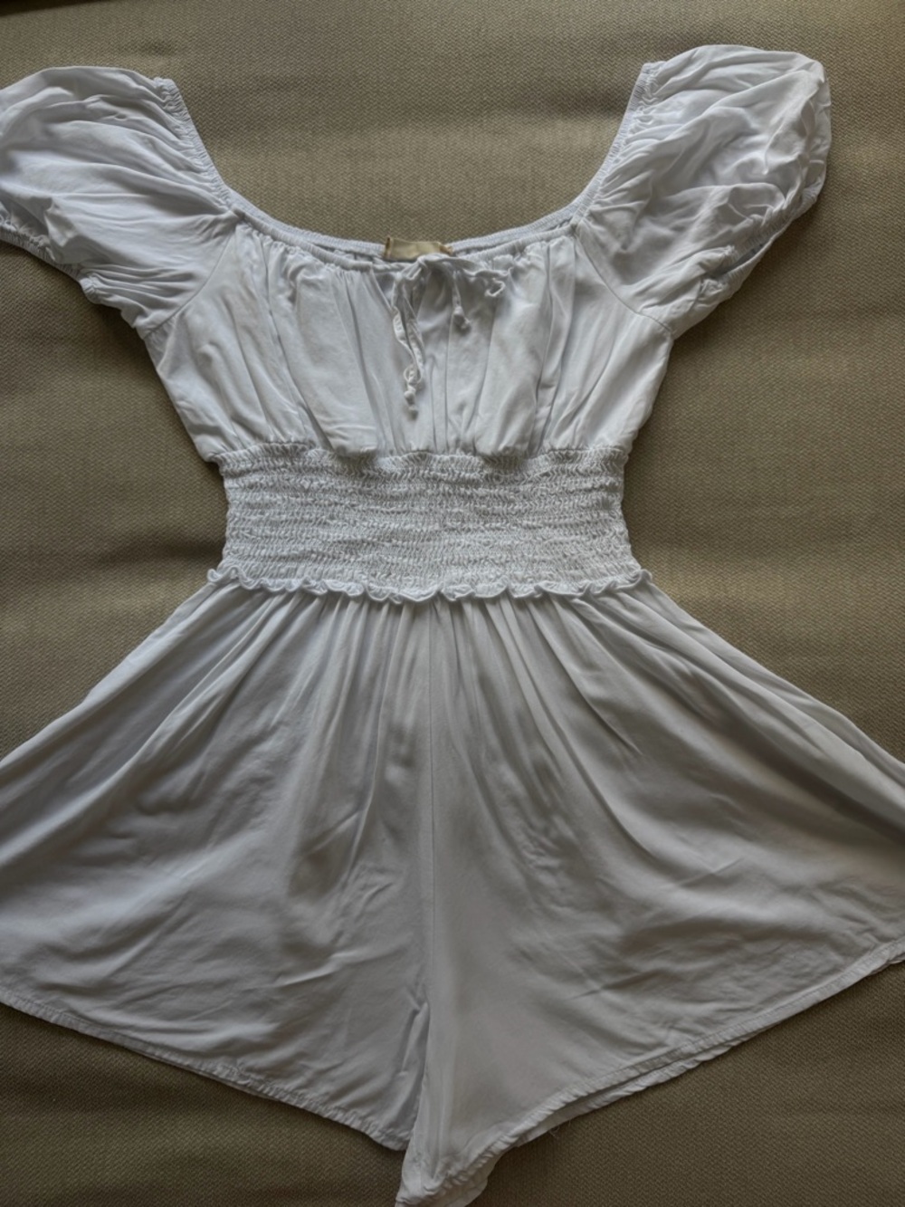 Alter'd State White Ruched Romper